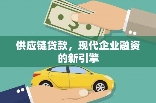 平舆供应链贷款，现代企业融资的新引擎