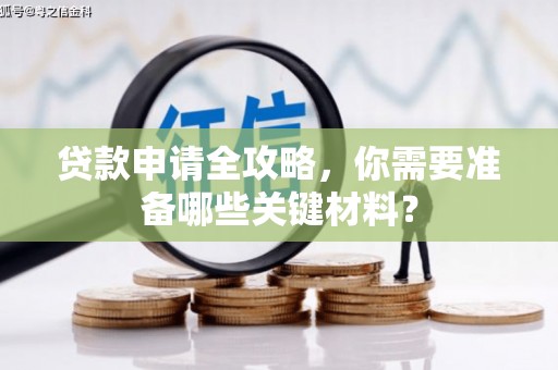 平舆贷款申请全攻略，你需要准备哪些关键材料？