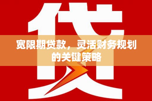 平舆宽限期贷款，灵活财务规划的关键策略