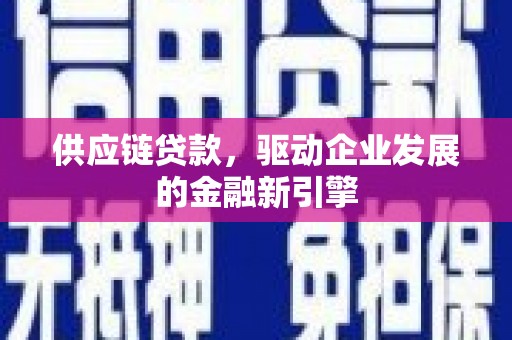 平舆供应链贷款，驱动企业发展的金融新引擎