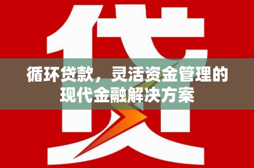 平舆循环贷款，灵活资金管理的现代金融解决方案