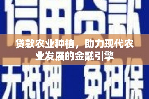 平舆贷款农业种植，助力现代农业发展的金融引擎