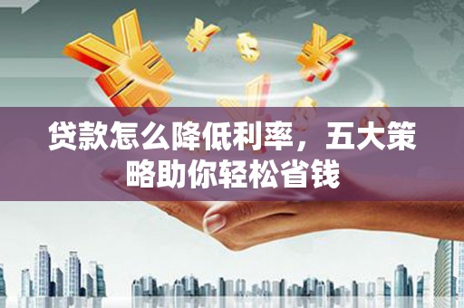 平舆贷款怎么降低利率，五大策略助你轻松省钱