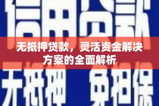平舆无抵押贷款，灵活资金解决方案的全面解析