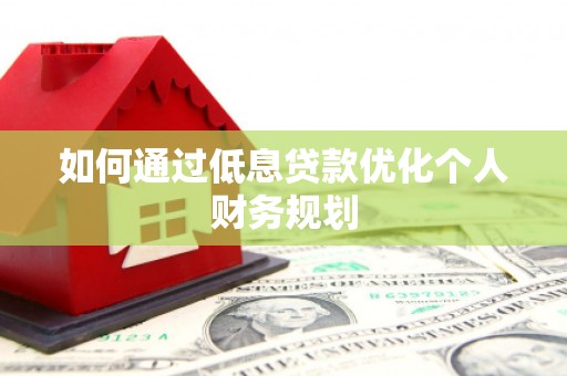 平舆如何通过低息贷款优化个人财务规划