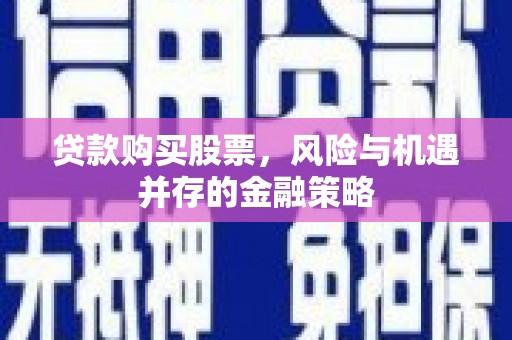 平舆贷款购买股票，风险与机遇并存的金融策略