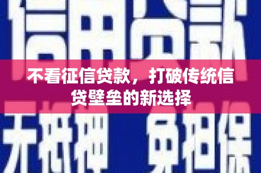 平舆不看征信贷款，打破传统信贷壁垒的新选择