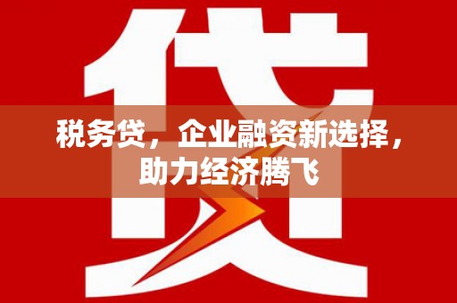 平舆税务贷，企业融资新选择，助力经济腾飞