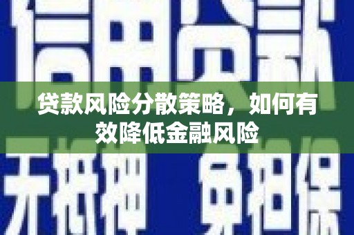 平舆贷款风险分散策略，如何有效降低金融风险