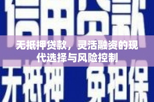 平舆无抵押贷款，灵活融资的现代选择与风险控制