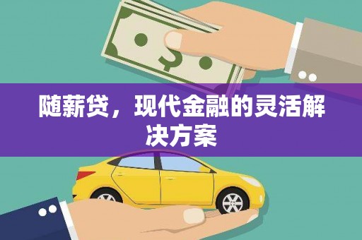 平舆随薪贷，现代金融的灵活解决方案