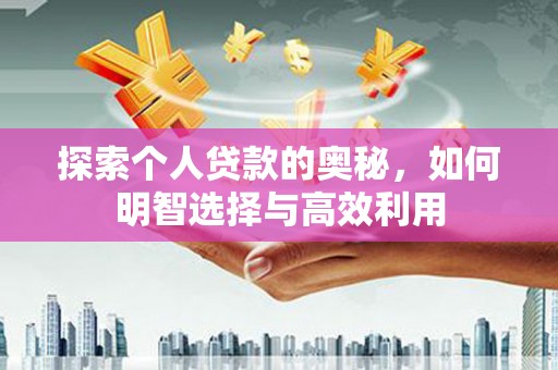 平舆探索个人贷款的奥秘，如何明智选择与高效利用