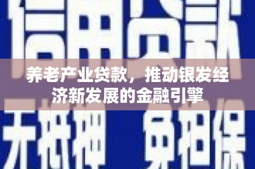 平舆养老产业贷款，推动银发经济新发展的金融引擎