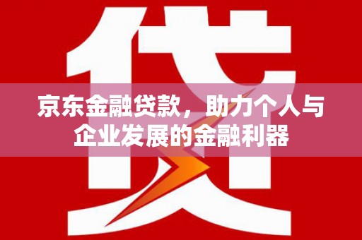 平舆京东金融贷款，助力个人与企业发展的金融利器