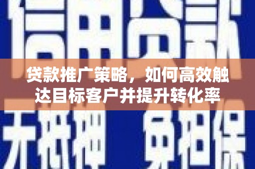 平舆贷款推广策略，如何高效触达目标客户并提升转化率