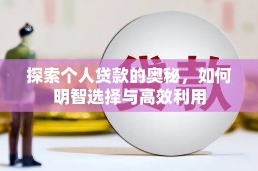平舆探索个人贷款的奥秘，如何明智选择与高效利用