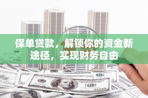 平舆保单贷款，解锁你的资金新途径，实现财务自由