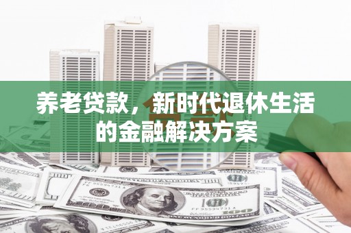 平舆养老贷款，新时代退休生活的金融解决方案