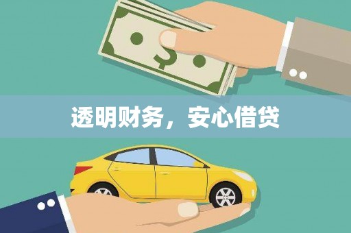 平舆透明财务，安心借贷