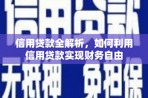 平舆信用贷款全解析，如何利用信用贷款实现财务自由
